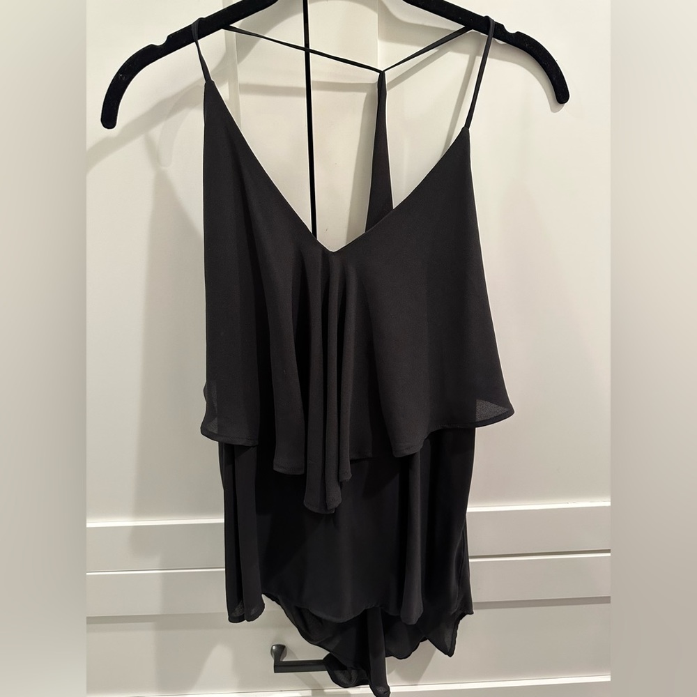 Lush spaghetti strap all black top.
